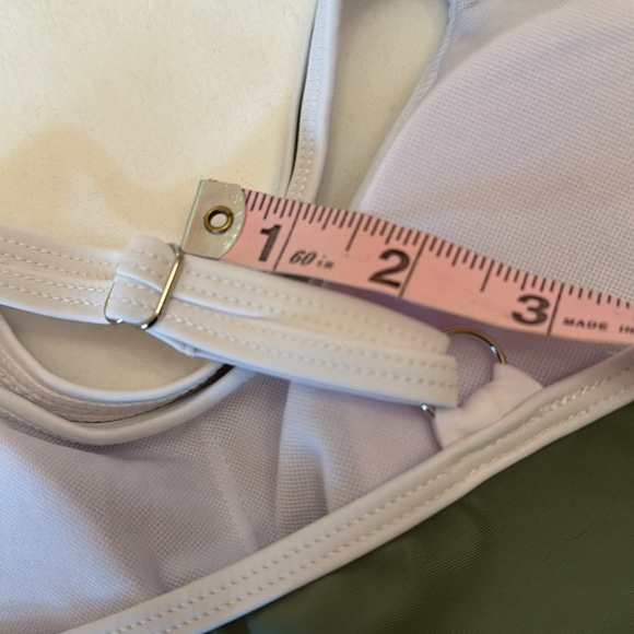 Green & White Size Small One piece bathing suit. NWOT Adjustable straps rem.pads - Picture 9 of 9
